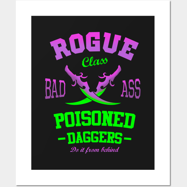 Rogue WoW Daggers Gamer Wall Art by Cocolima